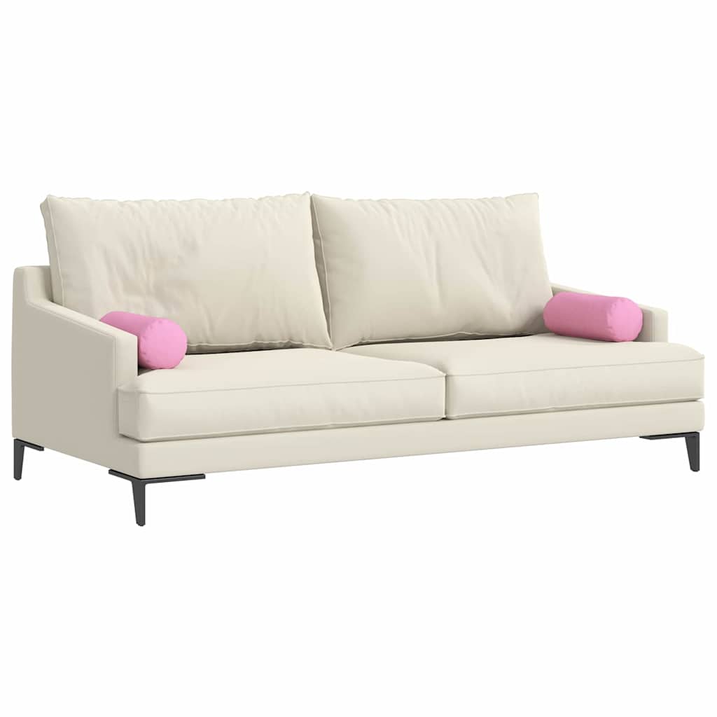 Bolsterkuddar 2 st tyg Rosa Ø 15 x 40 cm