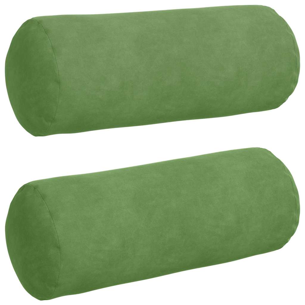 Bolsterkuddar 2 st Ljusgrön Ø 15 x 40 cm Kordread tyg