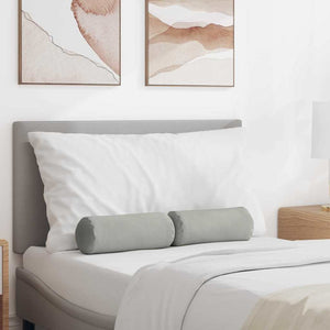 Bolsterkuddar 2 pcs Ljusgrå Ø 15 x 40 cm Mikrofiber Tyg