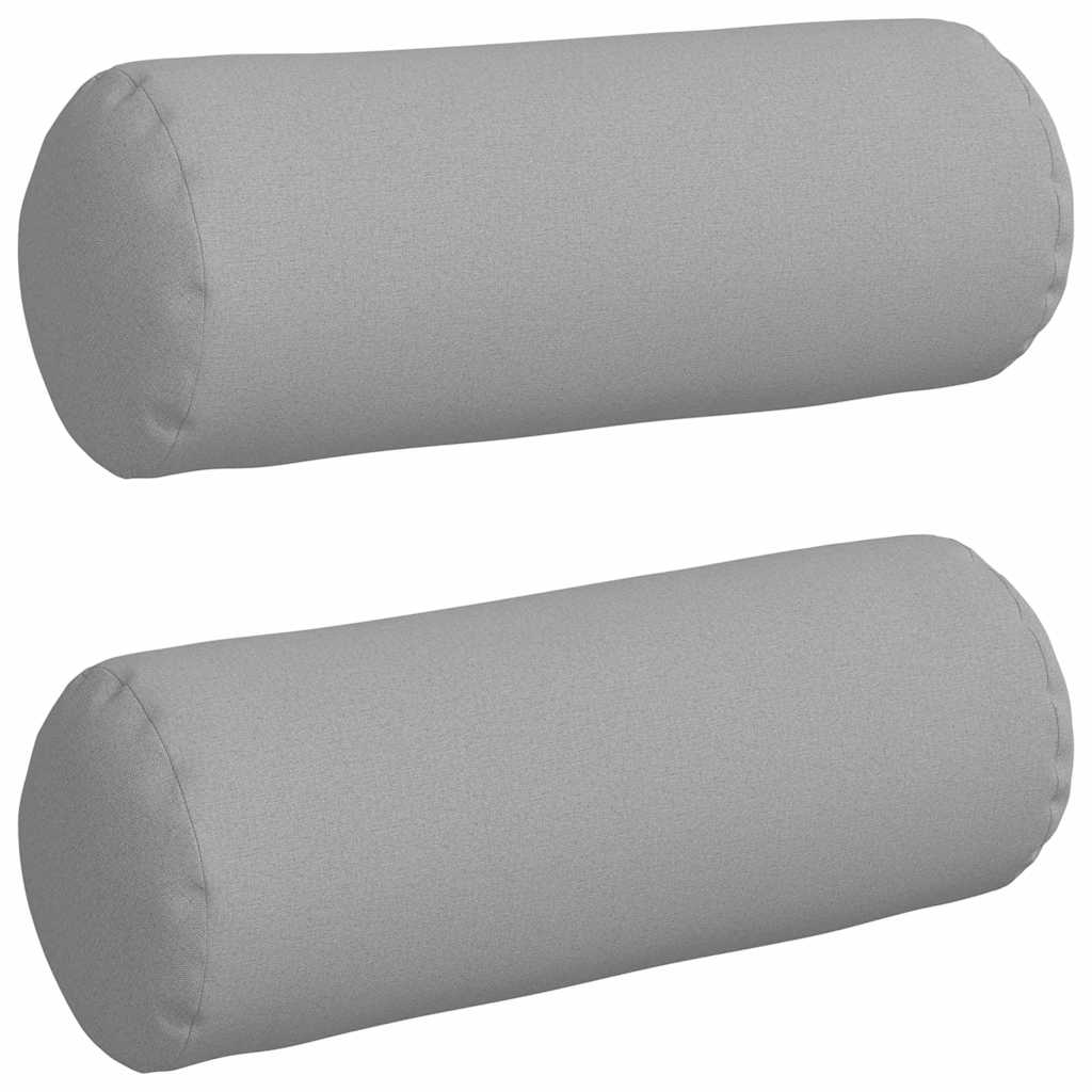 Bolsterkuddar 2 st tyg Moln Grå Ø 25 x 70 cm