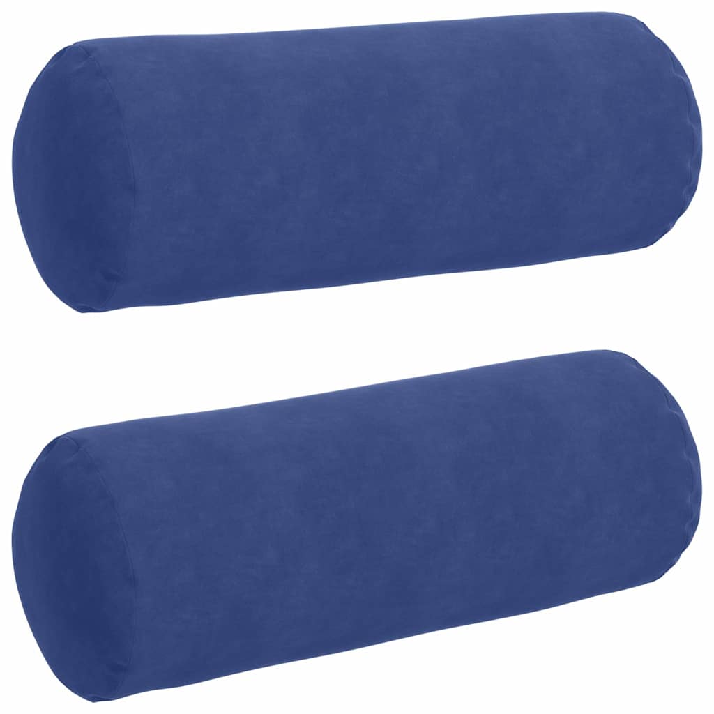 Bolsterkuddar 2 pcs Polisblå Ø 25 x 70 cm Kordread tyg