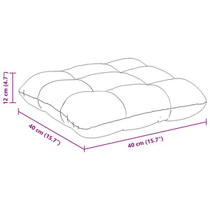 Sittkuddar 4 pcs Taupe 40 x 40 x 12 cm tyg