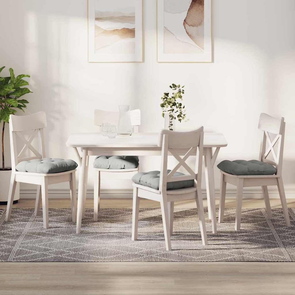 Sittkuddar 4 st Mikrofiber Tyg Ljusgrå 45 x 45 cm