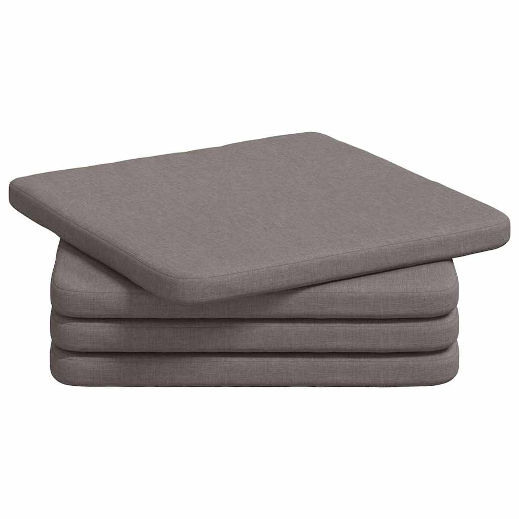 Sittkuddar 4 st tyg Taupe 40 x 40 x 3 cm