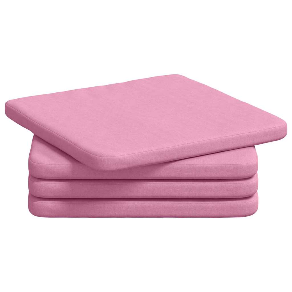 Sittkuddar 4 st tyg Rosa 40 x 40 x 3 cm