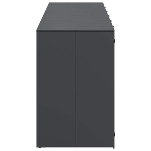 Förvaring för 3 soptunnor Antracit 340 x 77,5 x 115,5 cm Stål