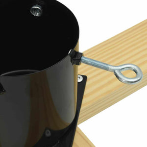 Julgranställ 1.73 Svart 50 x 50 x 16 cm Massiv furu