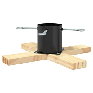 Julgranställ 1.73 Svart 50 x 50 x 16 cm Massiv furu