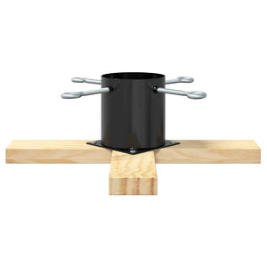 Julgranställ 1.73 Svart 50 x 50 x 16 cm Massiv furu