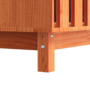 Hundhus med lagring Vaxbrun 90 x 60 x 67 cm Massiv furu