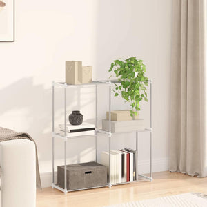 Förvaringshylla med hylla Vit 43 x 27 x 90 cm Aluminium