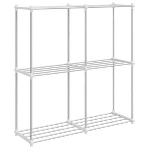 Förvaringshylla med hylla Vit 43 x 27 x 90 cm Aluminium