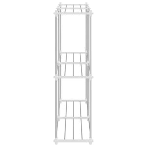 Förvaringshylla med hylla Vit 43 x 27 x 90 cm Aluminium