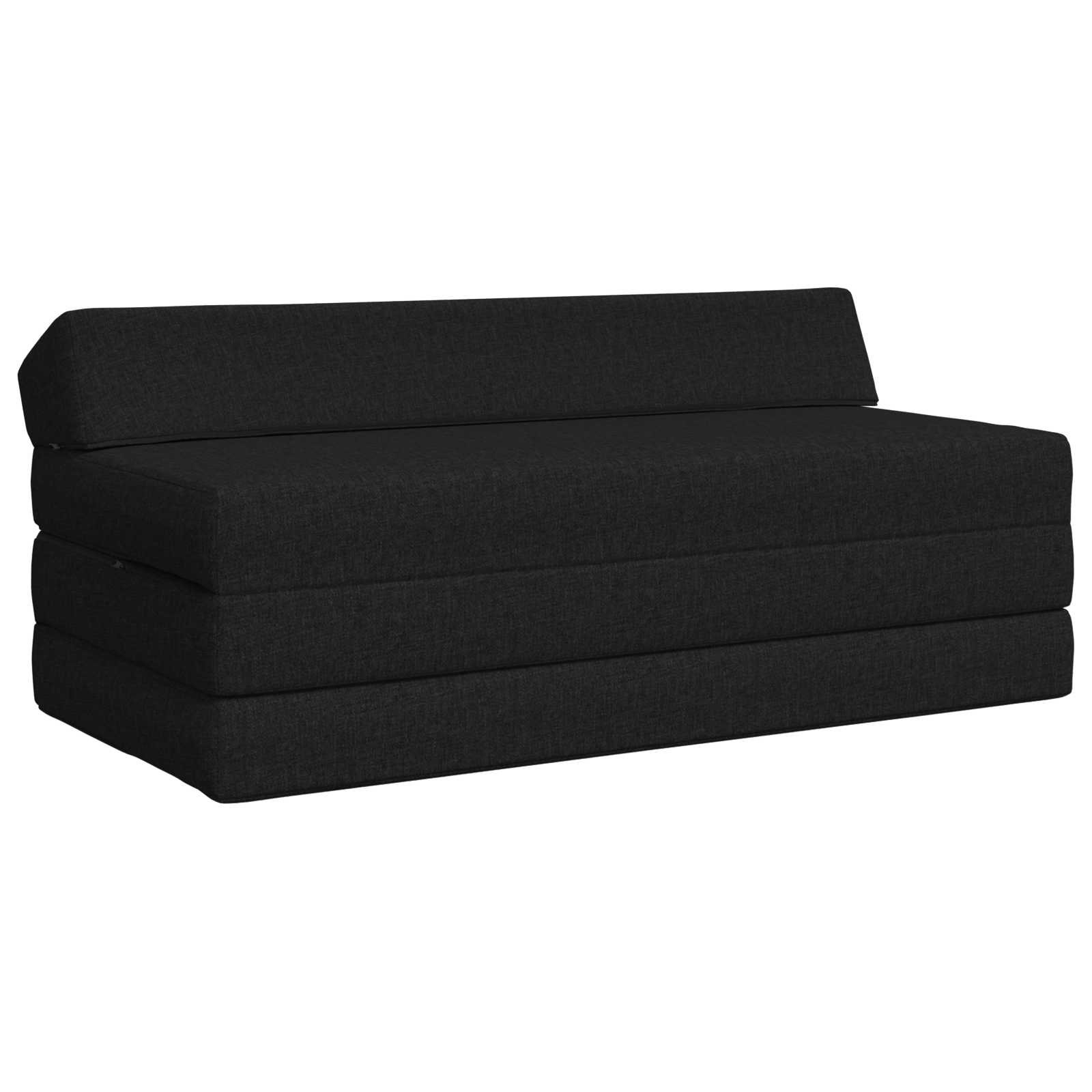 Fällbar Soffbed Svart 120 x 60 x 49 cm Tyg