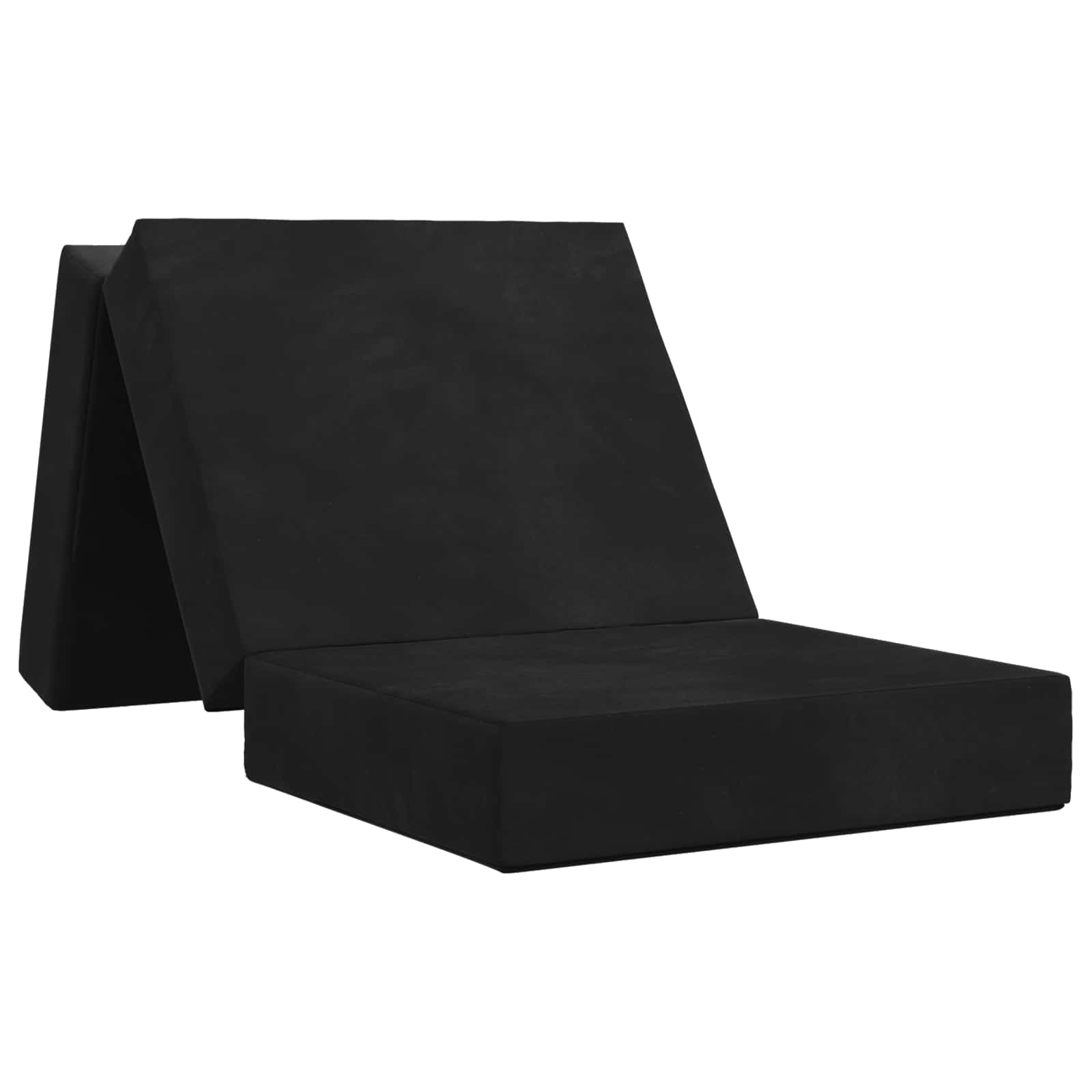 Fällbar Soffbed 75 x 63 x 45 cm Svart