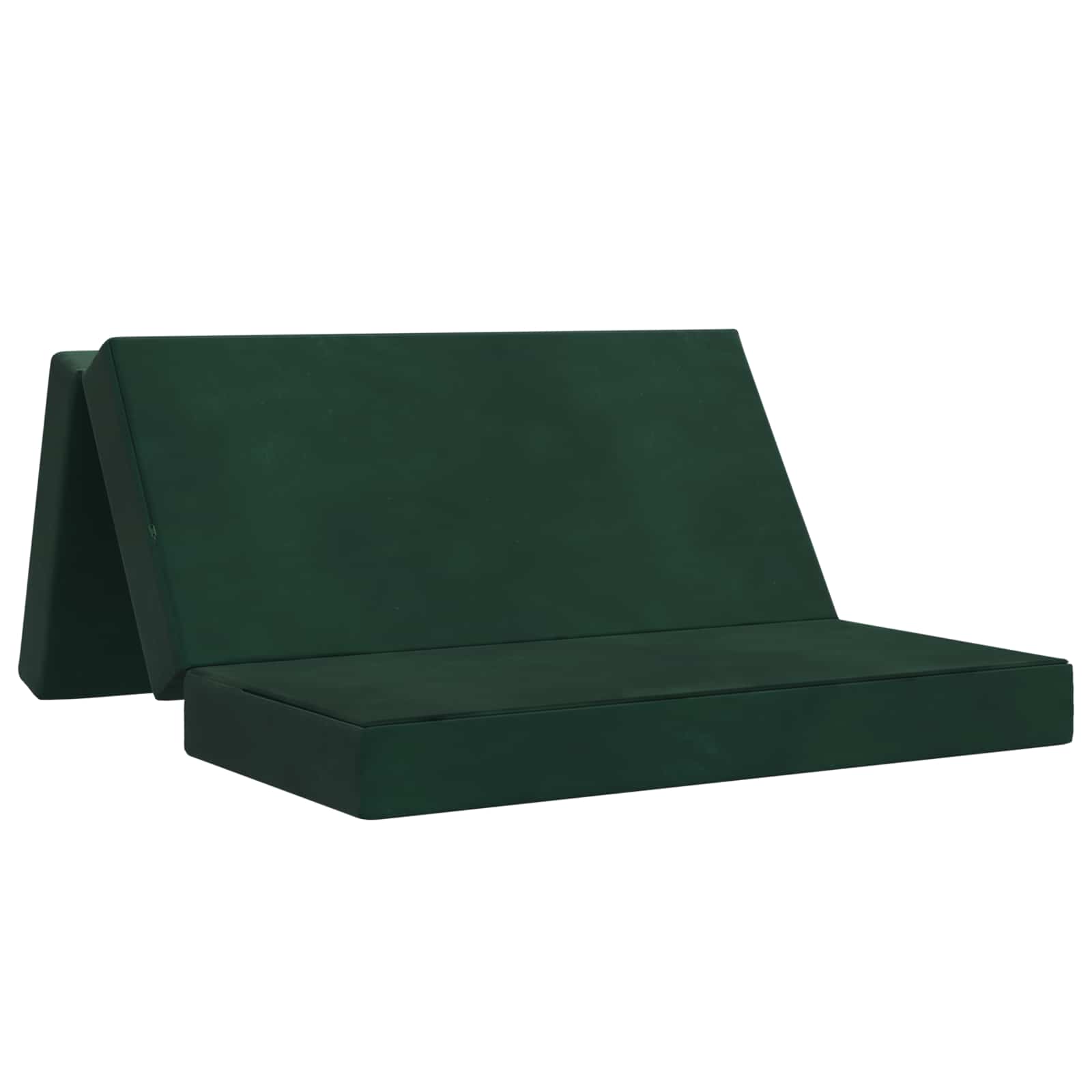 Fällbar Soffbed 120 x 67 x 45 cm Mörkgrön