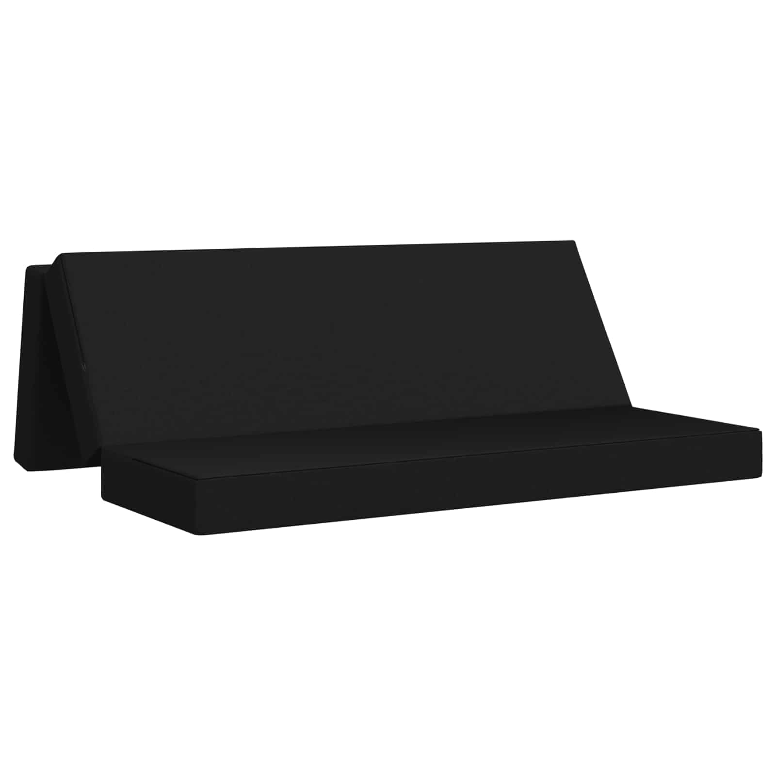 Fällbar Soffbed 180 x 67 x 45 cm Svart