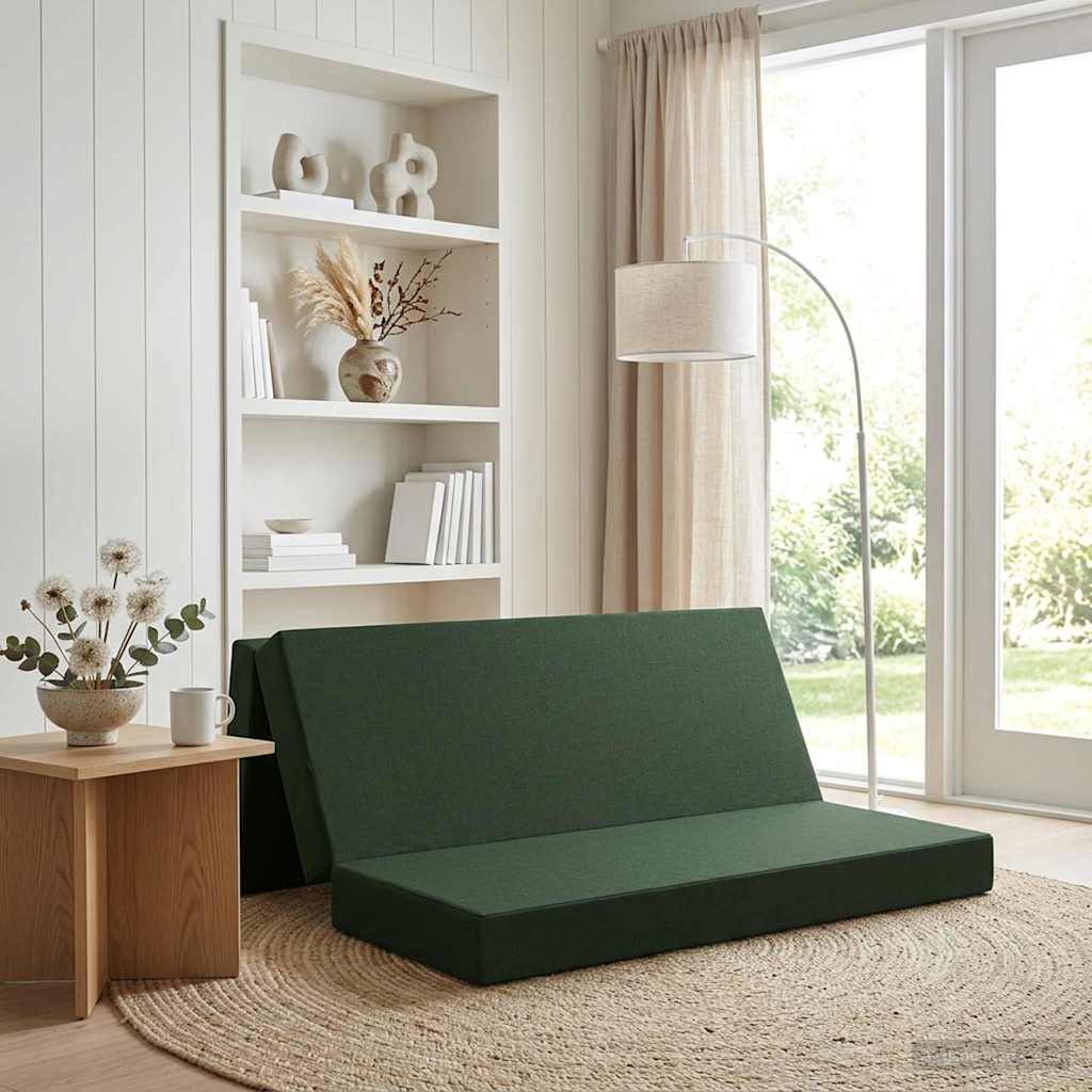 Fällbar Soffbed 180 x 67 x 45 cm Mörkgrön