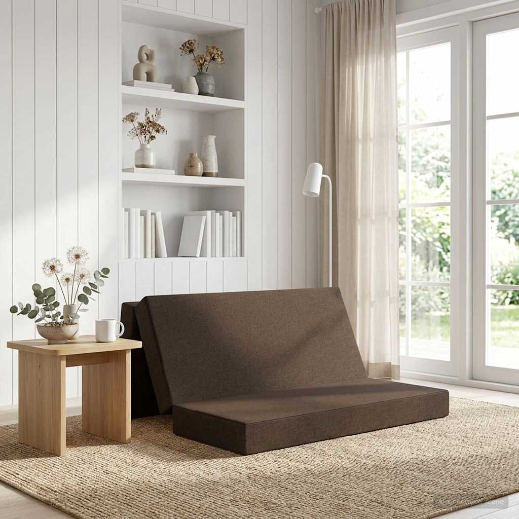 Fällbar Soffbed 180 x 67 x 45 cm Taupe