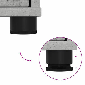Badrumsvaskskåp Betonggrå 60 x 30 x 60 cm Konstruerat trä