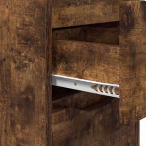 Sängbord 2 pcs Rökt ek 30,5 x 30 x 43 cm Konstruerat trä