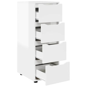 Förvaringsskåp Högblanka vita 40 x 48 x 105 cm Konstruerat trä