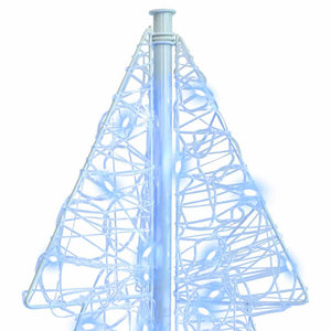 Julgran med 100 LED-lampor Kall Vit 120 cm Akryl