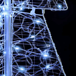 Julgran med 100 LED-lampor Kall Vit 120 cm Akryl