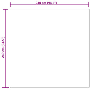 Fusk Skinnmatta Tafalla Vit 240 x 240 cm Polyester