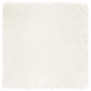 Fusk Skinnmatta Tafalla Vit 240 x 240 cm Polyester