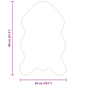 Fusk-kaninpälsmatta Olite Vit 50 x 80 cm Polyester