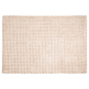 Faux Kaninpäls Filt 4 pcs Beige 150 x 220 cm Polyester