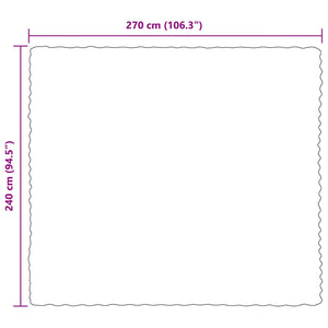 Faux Kaninpäls Filt 4 pcs Vit 240 x 270 cm Polyester