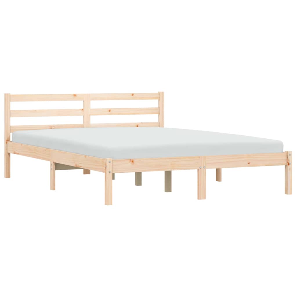 Sängram Naturfärg 208,5 x 157,5 x 69,5 cm Massiv furu