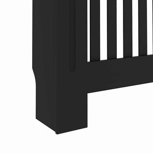 Radiatorlock 2 pcs Svart 152 x 19 x 81,5 cm Konstruerat trä