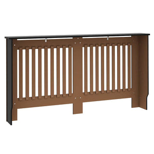 Radiatorlock 2 pcs Svart 152 x 19 x 81,5 cm Konstruerat trä