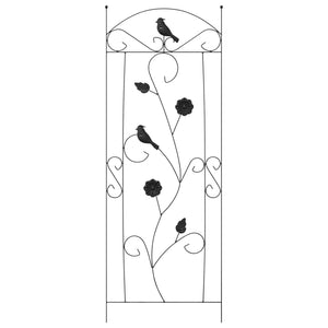 Trädgårdsstängsel 3 pcs Svart 112 x 40 cm Stål