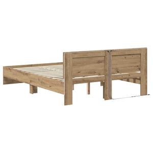 Sängram med huvudgavel Artisan Ek 150 x 200 cm Konstruerat trä