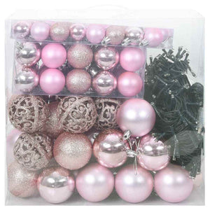 Julprydnad Set med 300 LED-lampor 120 pcs Rosa Plast