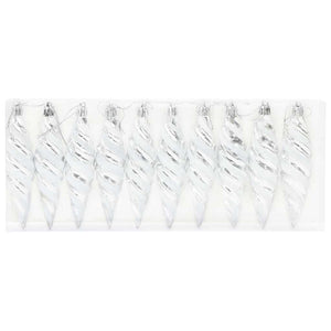 Jul Spiralformad Kula 40 pcs Silver Plast