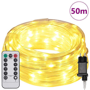 Ljuslina med 1200 LED-lampor Varmvit 50 m PVC