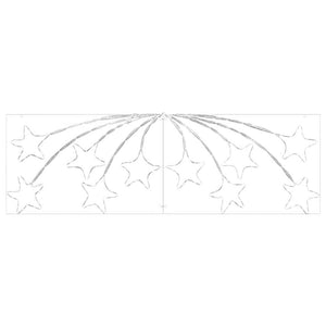 Julstjärna med 432 LED-lampor Flerfärgsdesign 180 x 57 cm PVC