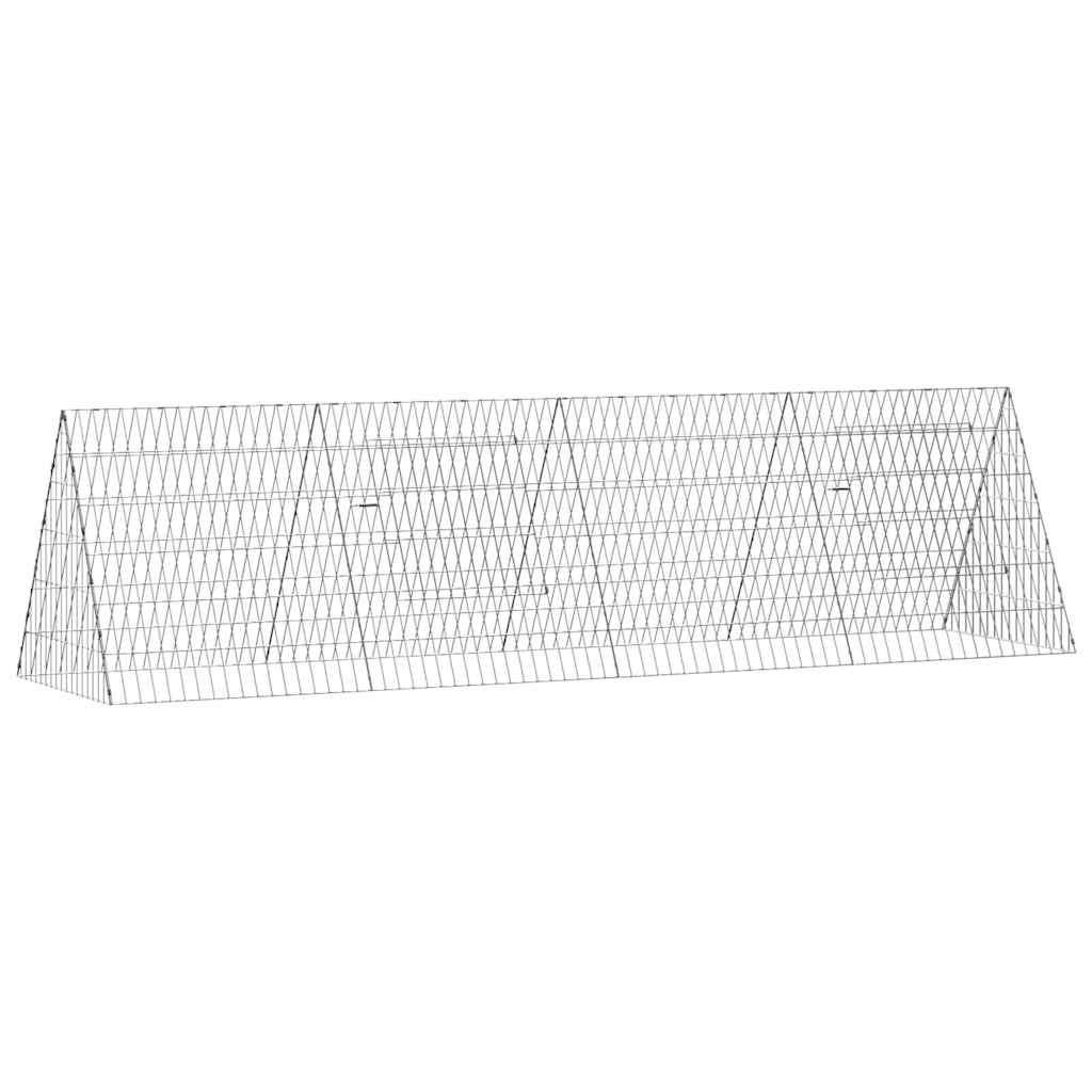 Kaninbur Silver 215 x 55 x 55 cm Galvaniserat stål