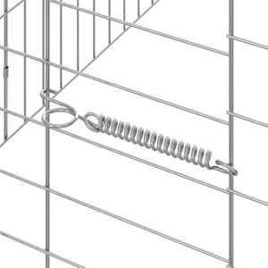 Kaninbur Silver 400 x 78 x 78 cm Galvaniserat Stål