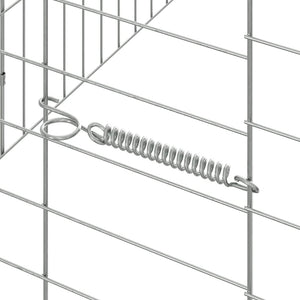 Kaninbur Silver 400 x 78 x 78 cm Galvaniserat Stål