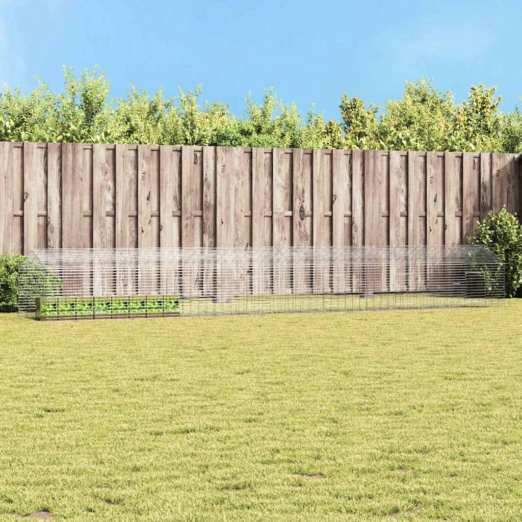 Kaninbur Silver 400 x 78 x 78 cm Galvaniserat Stål