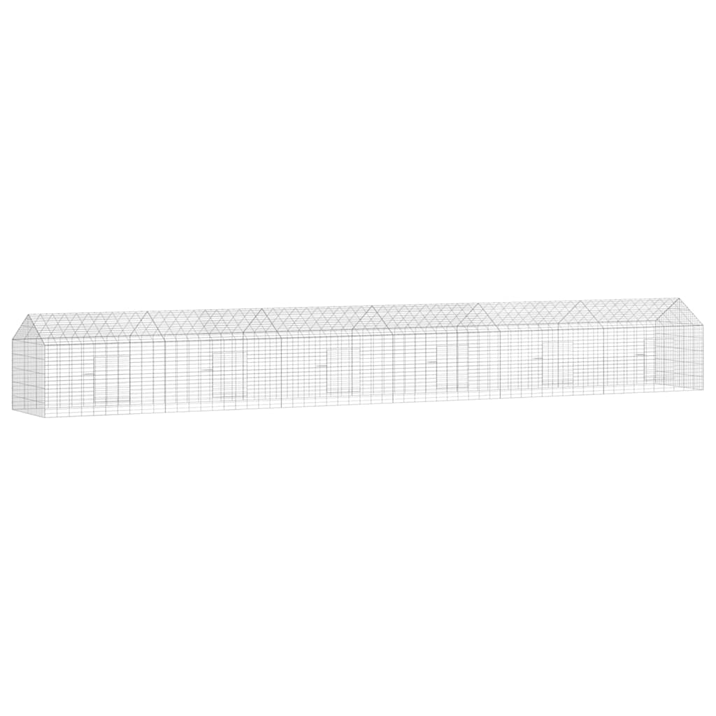 Kaninbur Silver 600 x 78 x 78 cm Galvaniserat Stål