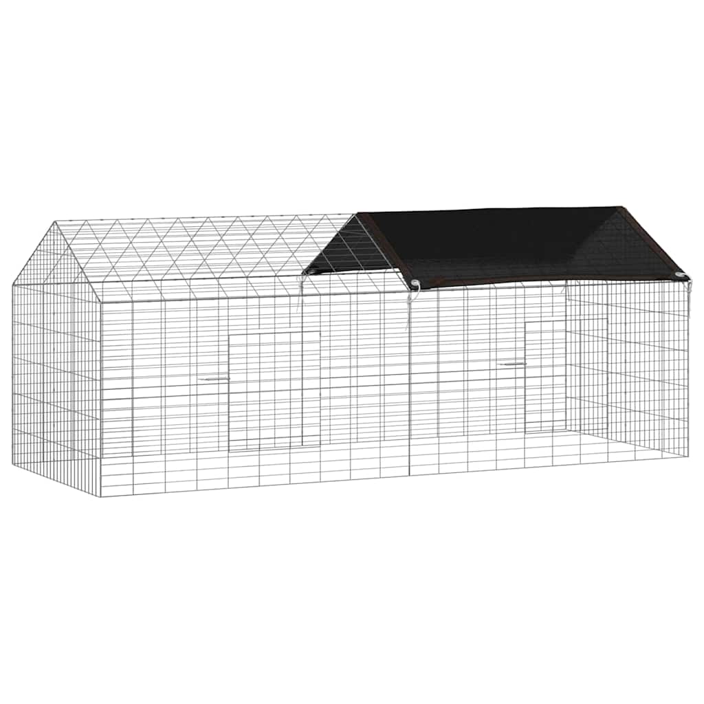 Kaninbur Silver 200 x 78 x 78 cm Galvaniserat Stål