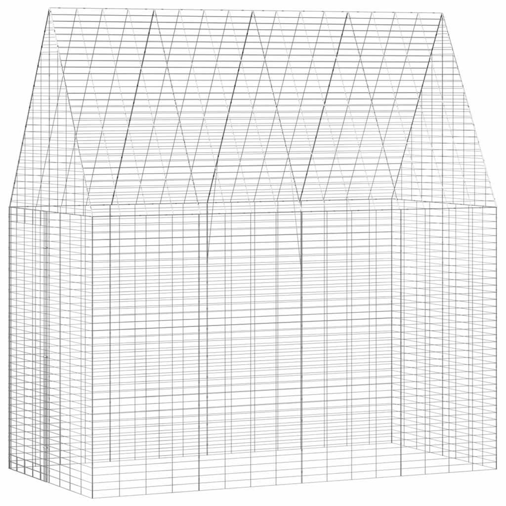 Kaninbur Silver 200 x 100 x 210 cm Galvaniserat stål
