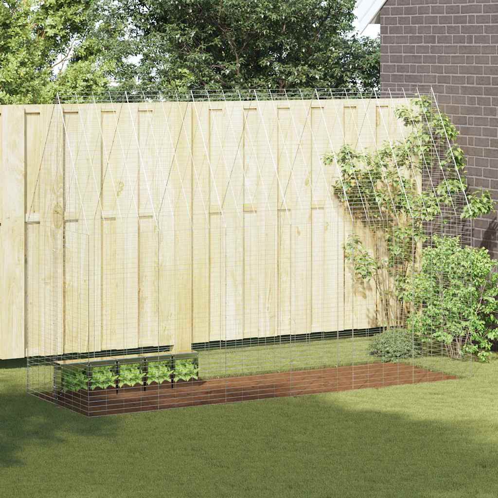 Kaninbur Silver 300 x 100 x 210 cm Galvaniserat Stål